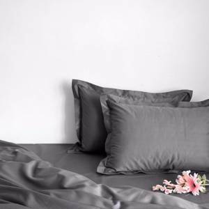 Комплект постельного белья COMFORT GREY 2-x спальный с простыней Евро, Сатин, наволочки 50x70
