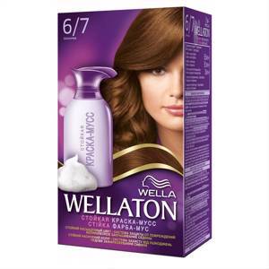 Краска-мусс для волос Wellaton стойкая 6/7 Шоколад (4056800997992)