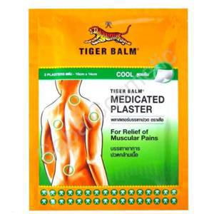 Тигровый охлаждающий пластырь Tiger Balm Medicated Plaster Cool, 7х10см (уп. 2шт)