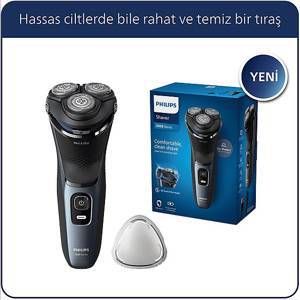 PHILIPS 3000 Serisi  Tıraş Makinesi S3144/00,Sinekkaydı Tıraş,Islak ve Kuru Kullanım,Hassas Düzeltici