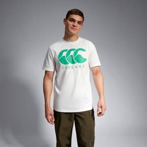 ADULT UNISEX IRELAND LOGO TEE WHITE/GREEN