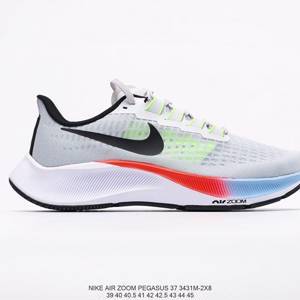 公司级 原档案数据开发纸版楦型 内置真zoom气垫装置天猫爆款 耐克nike Zoom Pegasus 37 Grey Black Red Blue Volt 男鞋