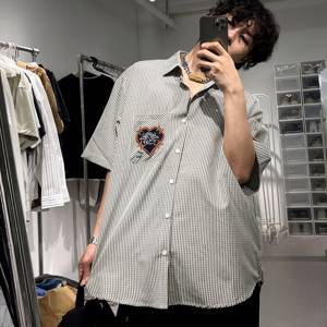 Рубашка “GB Studio Heart Embroidered Plaid Shirt”