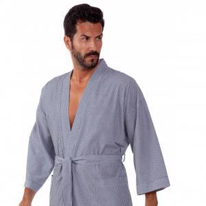 Короткий мужской халат-кимоно