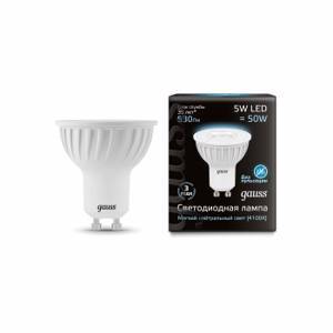%EB101506205-D Лампа Gauss LED GU10 5W SMD AC220-240V 4100K диммируемая 1/10/100