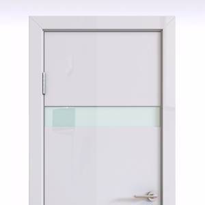Дверь межкомнатная DO-502 Белый глянец/стекло Белое (ДО-502)