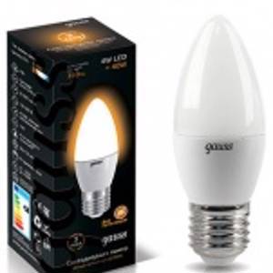 %EB103102104 Лампа Gauss LED Candle 4W E27 2700K 1/10/50