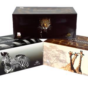 Салфетки в коробке  INSHIRO SilkFlower "Animal collection"   2-х. сл.белые (250 шт.)