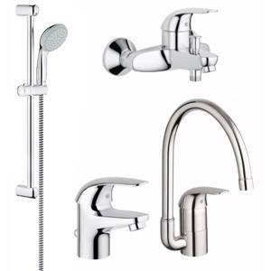 Набор смесителей для ванны и кухни Grohe Euroeco 123242K