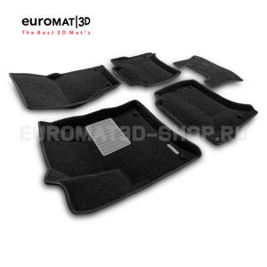 Текстильные 3D коврики Euromat3D Premium в салон для Volkswagen Touareg (2010-2017) № EMPR3D-004101