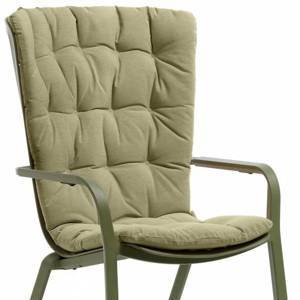 Лаунж-кресло пластиковое с подушкой Folio агава, зеленый 720х810-925х1130-1065 мм