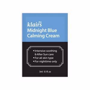 Dear, Klairs Глубокоувлажняющий ночной крем - Midnight blue calming cream, 3мл (пробник)