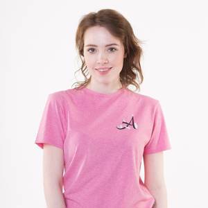 Женская розовая футболка "А"