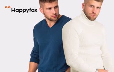 ^^Happyfox! Тёплые новинки для мужчин! 32 модели свитеров и джемперов в 7 базовых цветах с разными видами горловин на любой вкус. Всего от 799 ₽. В новинках – модели с добавлением шерсти. Размеры 48-54.
