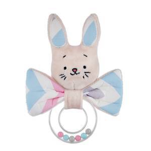 Погремушка с колечком FUNNY BUNNY от ROXY-KIDS, рисунок зигзаг