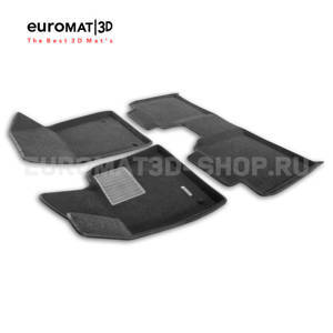 Текстильные 3D коврики Euromat3D Premium в салон для ZEEKR 001 (2021-) № EMPR3D-005720