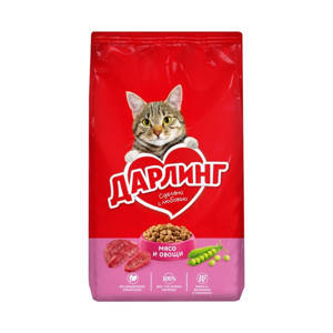 Дарлинг сухой корм для кошек, с мясом и овощами - 760 г