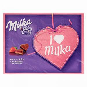 Шоколадные конфеты Milka Strawberry Cream ‘I Love’ 110гр