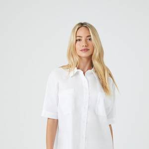 Poplin Mini Shirt Dress