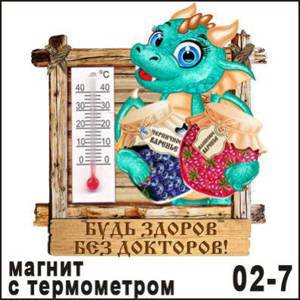 Магнит Будь здоров (с термометром)