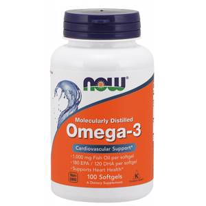 NOW Omega-3 – Омега-3 (жирные кислоты) 1000mg - БАД