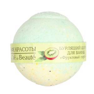 Кафе красоты Бурлящий шарик для ванны "Фруктовый сорбет" 120 гр