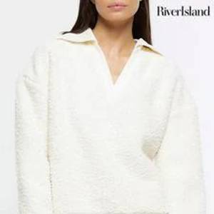 River Island V-Neck Collared Sweat Top