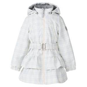 Пальто для девочек POLLY K22035 (110/01111 (01111 (молочный-серый)))