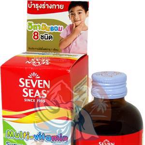 Мультивитаминный сироп для детей с апельсиновым соком Seven Seas 120 мл