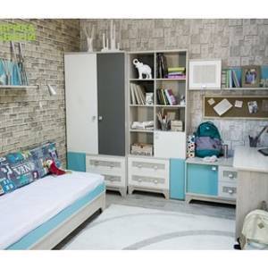 Большая детская комната "Индиго" с кроватью диваном от фабрики 38 попугаев