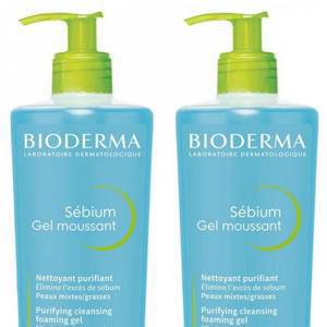 Bioderma Sébium Purifying Cleansing Foaming Gel 2 x 500ml