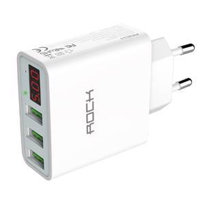 Сетевое зарядное устройство Rock T14 Travel Charger with Digital Display (3-Port)