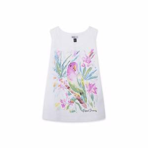 CAMISETA TIRANTES NATH KIDS BY TUC TUC BLANCA LORO NIÑA