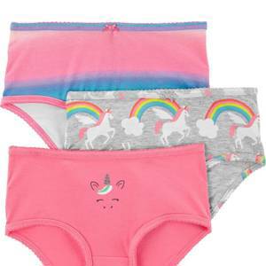 3-Pack Rainbow Print Stretch Cotton Underwear