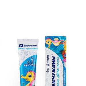 Зубная паста для детей 32 жемчужины комплексный уход  йогуртовый порошок, бисаболол, ксилитол MODUM