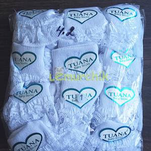 Носочки детские белые с рюшами (1+) упаковка