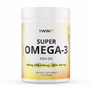 1WIN / Омега 3 900 мг / Рыбий жир / Omega 3 / Омега-3 / Omega-3, 270 капсул