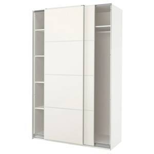 PAX/MEHAMN, PAX sliding door wardrobe, , white, 150x66x236 cm