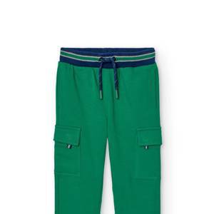 Pantalón de felpa de niño en verde