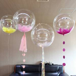 Волшебный шар Bubbles 45см Перья + ТАССЕЛ