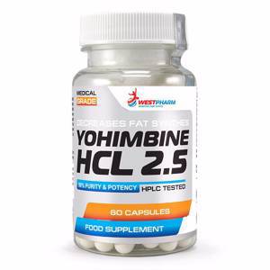 WestPharm Yohimbe HCL 2,5мг 60капс, YOHIMBINE HCL 2.5 (60КАПС)
