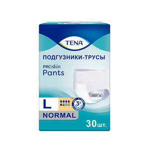 Подгузники-трусы Tena ProSkin Pants Normal Large, объем талии 100-135 см, 30 шт.