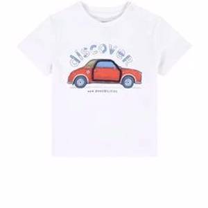 White Car Print T-Shirt