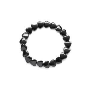 BRACCIALE ELASTICO CUORI GRANDI EMATITE