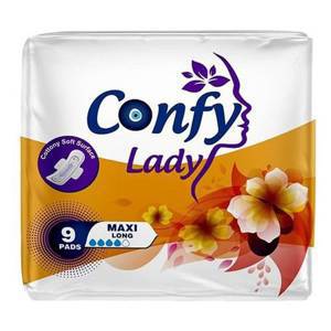 Прокладки гигиенические Confy Lady Maxi Long с крылышками 9 шт