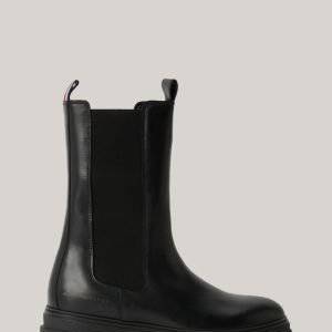 Leather Cleat Chelsea Boots