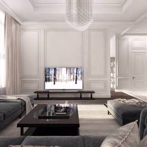 Дизайн интерьера четырёхкомнатной квартиры 165 кв.м в классическом стиле с элементами лофт
